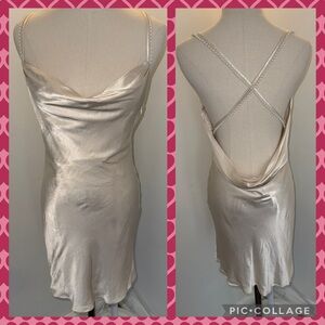 Lovers + Friends Shimmering Cream Mini Dress
